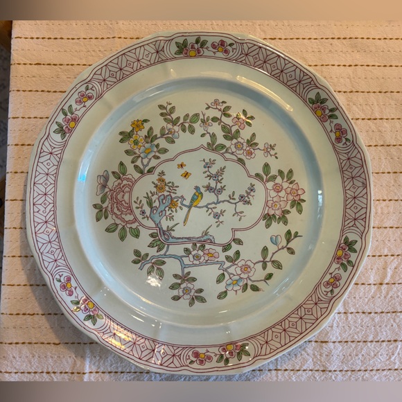 Antique Adams Calyx Ware Singapore Bird Serving Plate, 12”, Mint - Picture 2 of 6